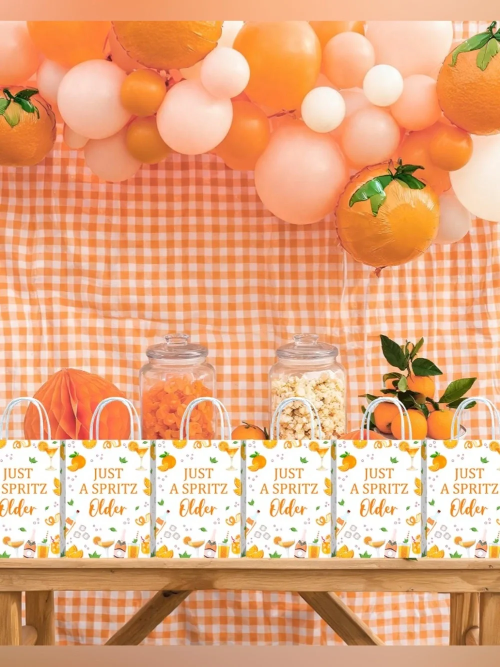 16 Pack- Just a Spritz Older Orange Party Gift Bags